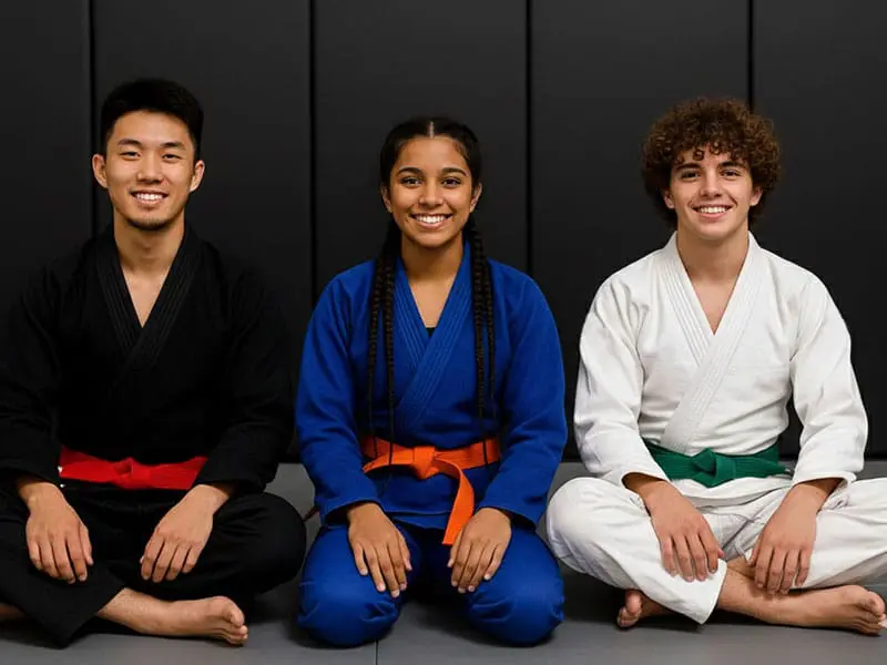 students showing confidence in brazilian jiu jitsu training